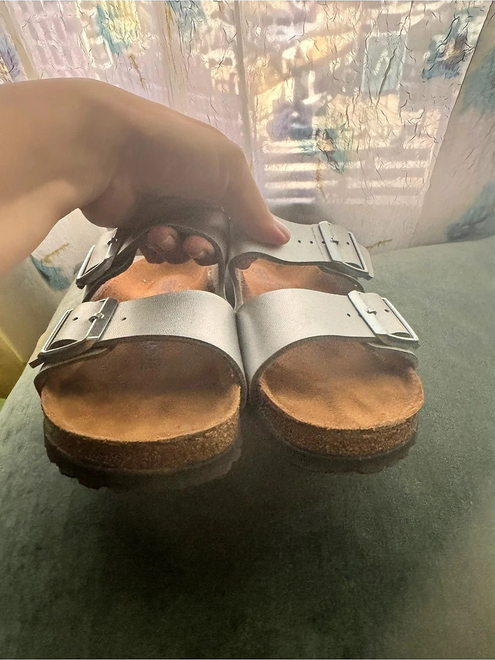 Birkenstock Arizona Soft Footbed Sandals Gray EU 36